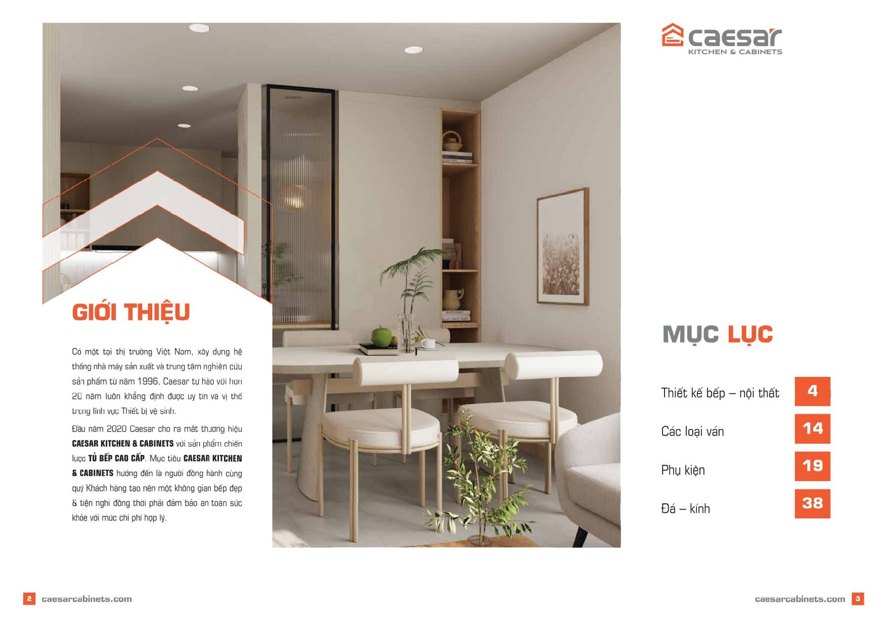 Tủ bếp CAESAR Bảng giá và Catalogue mới nhất 2025 /Page 1